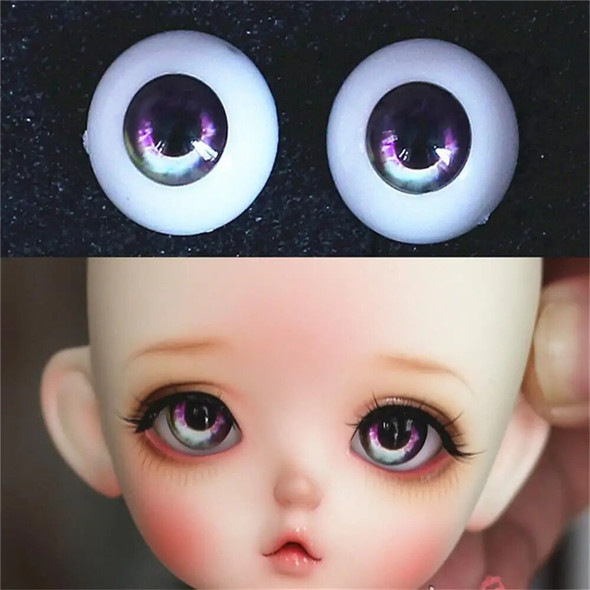 New Cute 1 Pairs Press Eyes 12MM/14MM/16MM/18MM BJD Sunset Clouds Color Shade Acrylic Eyeball for Dolls DIY Making Accessories