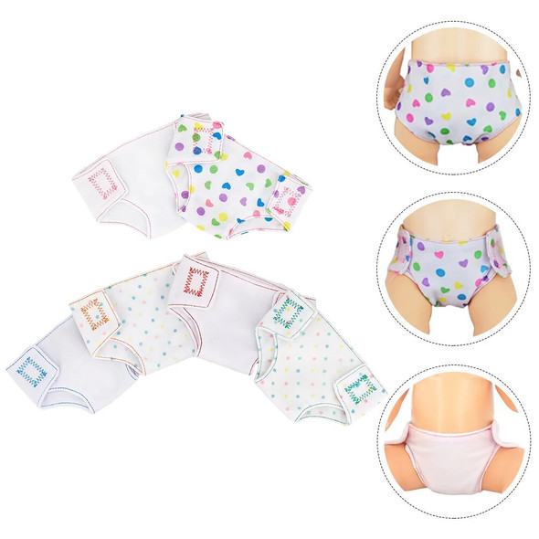 Baby Doll Diapers Mini Underwear Changing Pants Baby Doll Nappies Dollhouse Accessories Girls Pretend Play Toys