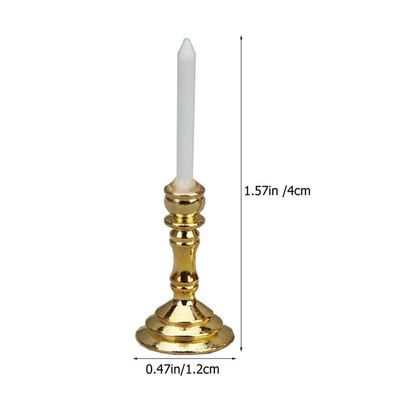 2 pairs of Metal House Candlestick Mini Candlestick Model House Holder for DIY