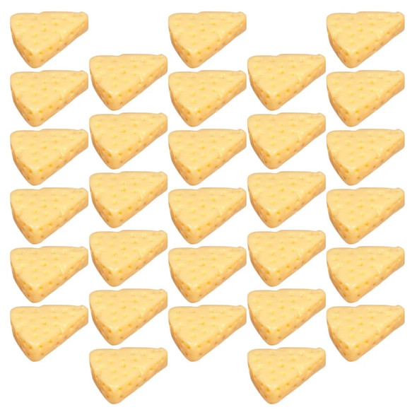 100 Pcs Mini Resin Cheese Miniature Models Cream House Decorative Food Plastic Micro Landscape Toys