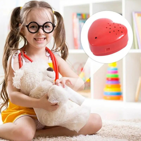 New Heart Shaped Voice Recorder Voice Box For Speaking Mini Recorder Programmable Sound Button30 Seconds Recording For Plush Toy