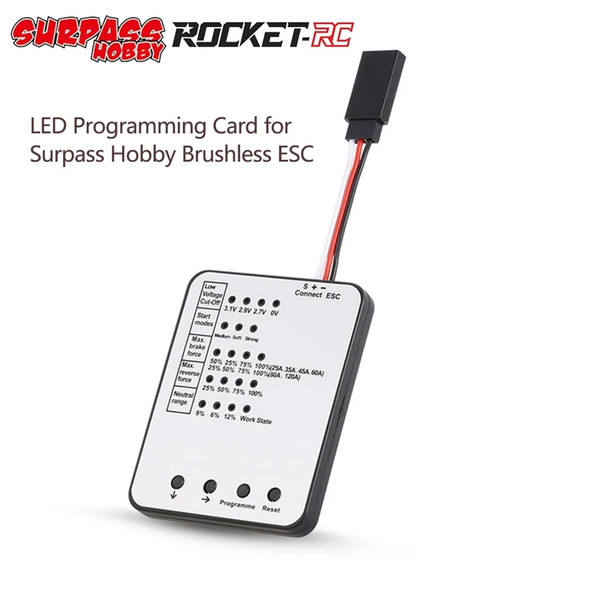 SURPASS HOBBY LED Programming Card for RC Car 25A/35A/45A/60A/80A/120A/150A Brushless ESC Electronic Speed Controller Programme SURPASS HOBBY LED Programming Card for RC Car 25A/35A/45A/60A/80A/120A/150A Brushless ESC Electronic Speed Controller Programme