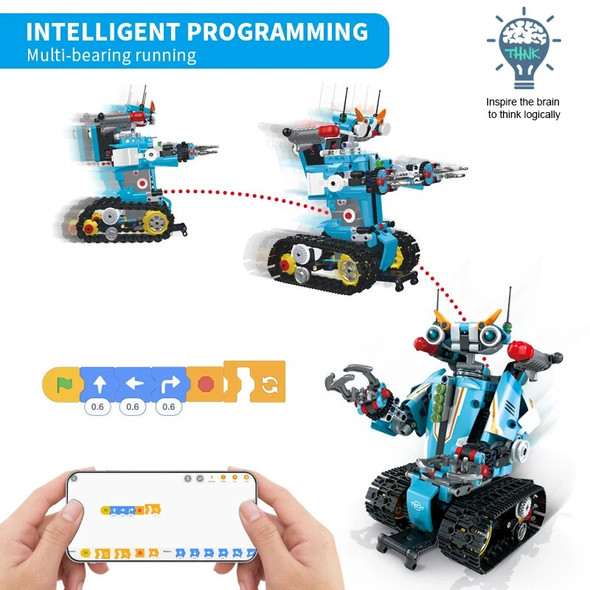 2 In 1 Moc Modular Car Bricks High-Tech APP Remote Control Robot Programmable Building KIT Educational STEM Toy Gift For Kids