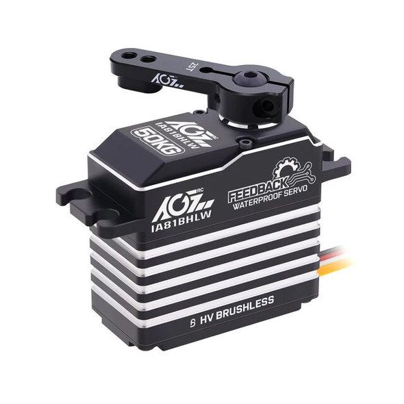 AGFRC Programmable IA81BHLW 2S HV Steel Gear 50KG Ultra Torque Analog Feedback Brushless Steering RC Servo Motor For Robotics