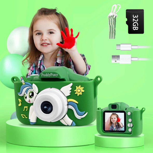 Kids Camera Toy Children Digital Camera 1080P HD 2 Inch Screen Multifunctional with 32GB SD Card for Girl and Boy Birthday Gift