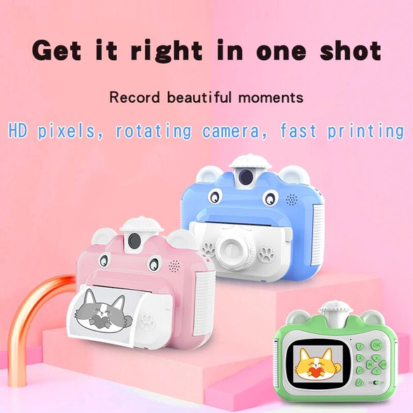 Children Instant Print Camera 1080p HD With Thermal Photo Paper Digital Camera Kids Gifts Toys