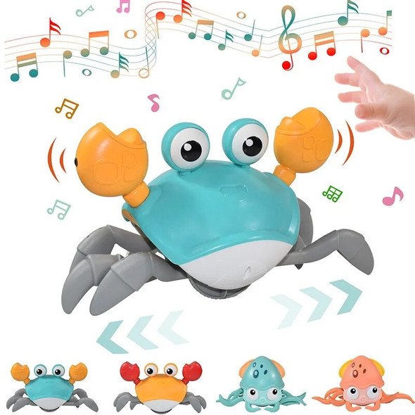 Kids Induction Escape Crawling Crab Octopus Toy Baby Electronic Pets Musical Toys Educational Toddler Moving Toy Christmas Gift