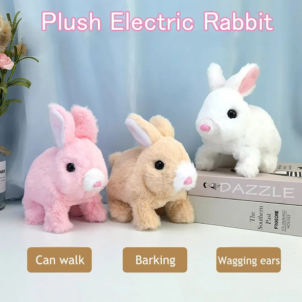 Electronic Pet Toys Plush Electric Rabbit Simulation Can Walk To Make A Sound Shaking Ears Long Hair Rabbit Children's Gifts