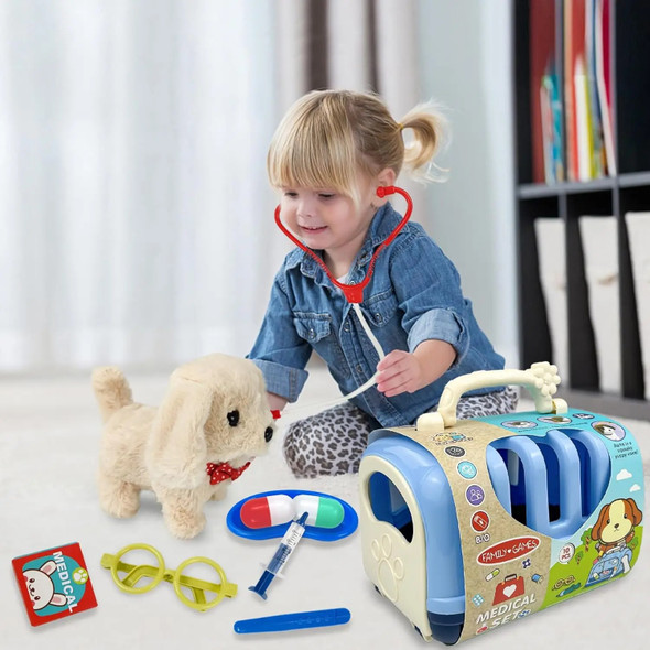 10Pcs Dog Toys Pet Toys for kids Walking and Barking Electronic Interactive Plush Dogs Gift for Kids over 3 Years Old