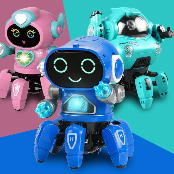 Dance Music 6 Claws Robot Octopus Spider Robots Vehicle Birthday Gift Toys For Children Kids Early Education Baby Toy Boys Girls Dance Music 6 Claws Robot Octopus Spider Robots Vehicle Birthday Gift Toys For Children Kids Early Education Baby Toy Boys Girls