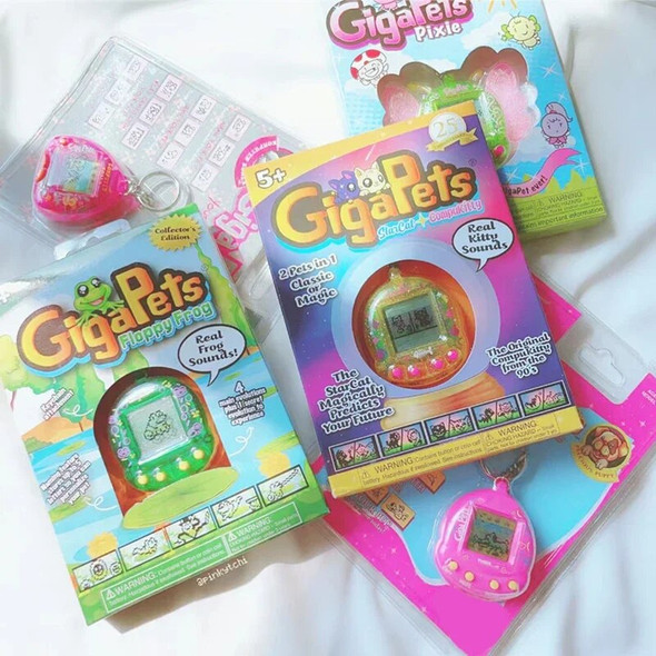 Original Tamagotchi Gigapets Star Cat 25th Anniversary Unicorn Electronic Virtual Pet Game Console Electronic Pets Kids Gift