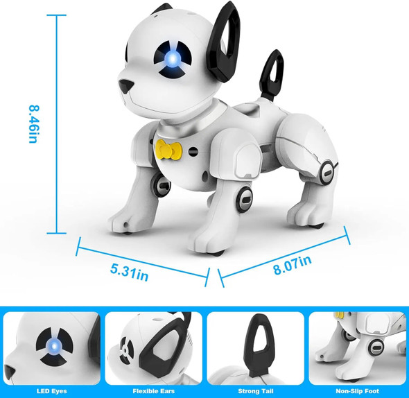 Smart Electronic Animal Pets Robot Dog Stunt Walking Dancing Remote Control Toys Dog Children's Birthday Gift