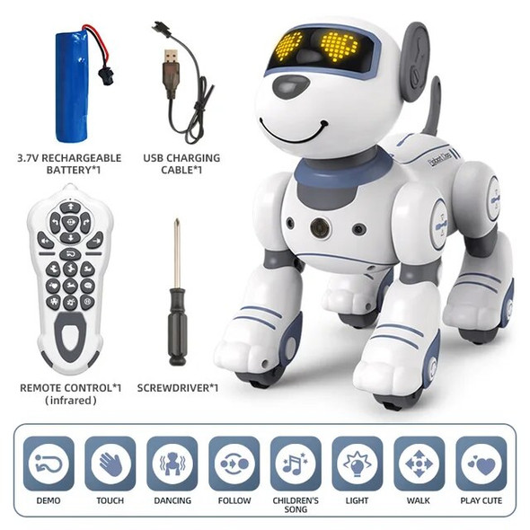 2.4G Wireless Remote Control Intelligent Robot Dog Multi-Function Programmable Stunt Remote Control Dog Electronic Pet Animals