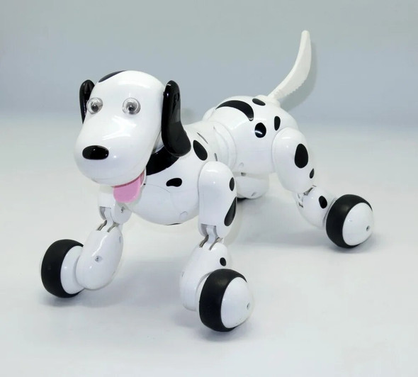 High quality And New Lovely Black Robotic Intelligent Electronic Walking Dog Children Friend Partner Toy with Music Light Hot