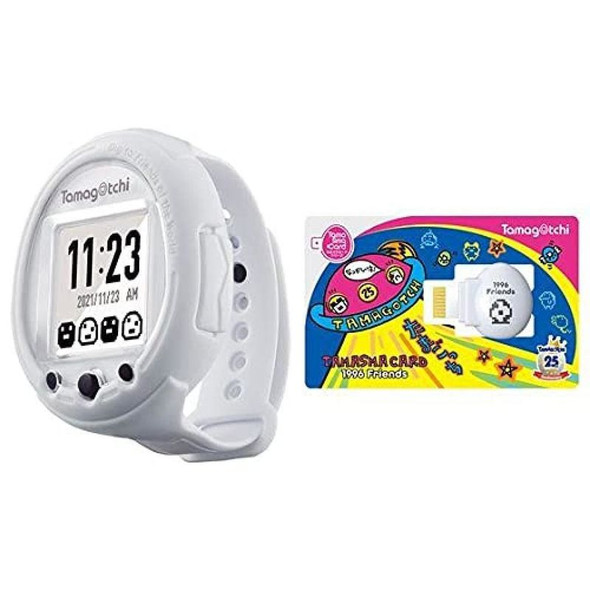 Bandai Tamagotchi Smart 25th Anniversary Limit Electronic Pets White Watch Style Case Portable Children Birthday Funny Toy Gift