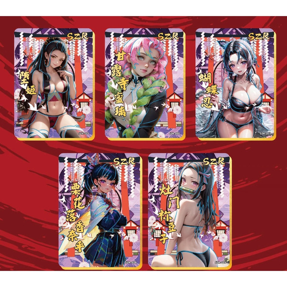 New Anime Demon Slayer Cards Box Hobby Collection TCG Playing Game Kamado Tanjirou Kamado Nezuko Character Card