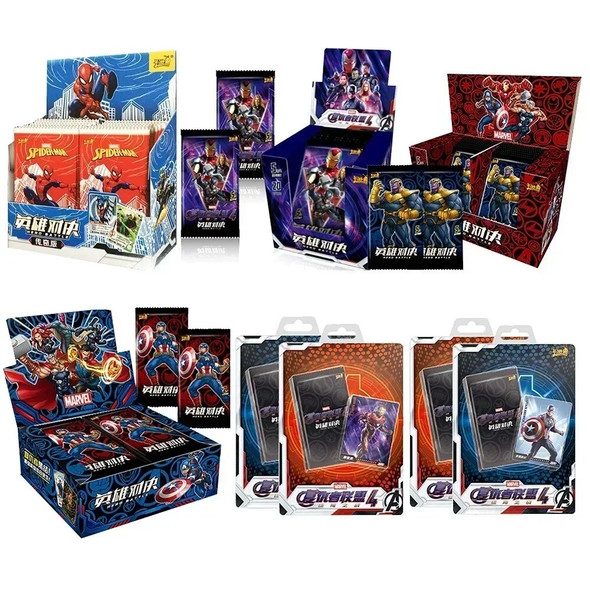 KAYOU Marvel Card New Anime The Avengers Comics Heroes Versus Collection Cards Party Playing Games Card Toys Children's Gift