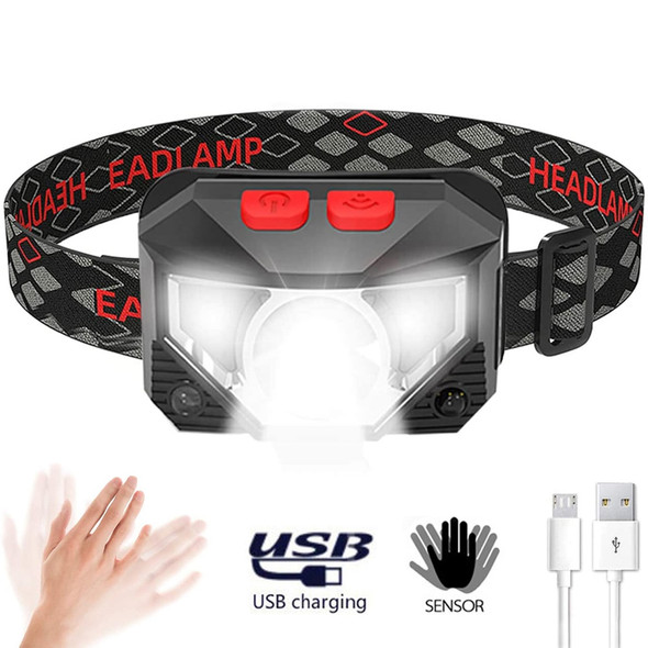 8 Modes Handfress Motion Sensor Powerful LED Headlight headlamp Head Lamp COB Flashlight Torch head light For fishing Camping 8 Modes Handfress Motion Sensor Powerful LED Headlight headlamp Head Lamp COB Flashlight Torch head light For fishing Camping