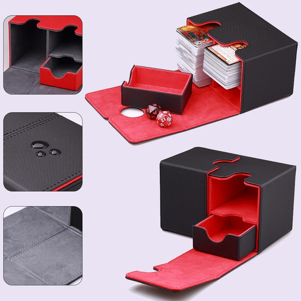 Card Case Card Box Magic TCG Mid Large Deck Case Solid Color Storage Box Top Side-Loading Christmas Toy Game Collection Cards