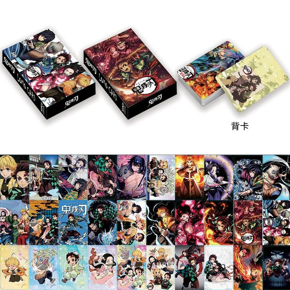 Demon Slayer Japanese Anime Lomo Card One Piece 1pack/30pcs Card Games With Postcards Message Gift For Fan Game Collection Toy