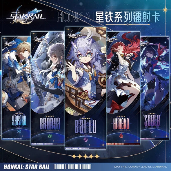 Honkai Star Rail Collection Cards Games Seele Bailu Clara Bronya Cosplay Props Anime Tarot Card Game Collection Cards Gifts Toys