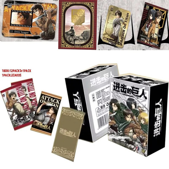 2024 New Attack On Titan Cards Eren Jaeger Mikasa Collection Cards Kids Birthday Gift Game Cards Table Toys For Family Christmas