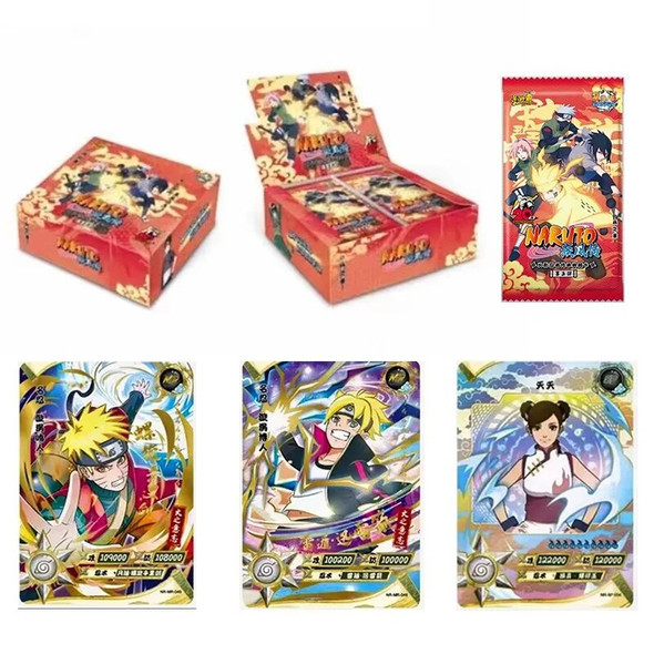 12BOX Naruto Collection Cards Wholesale Full Set Tire4 Booster Box Kayou Sasuke Uchiha war box Playing Game Gift