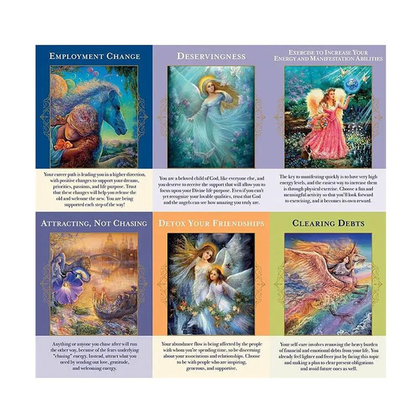 New Angels Of Abundance Oracle Cards PDF Guidebook Tarot Card English Friend Family Party Toys Board Game Card