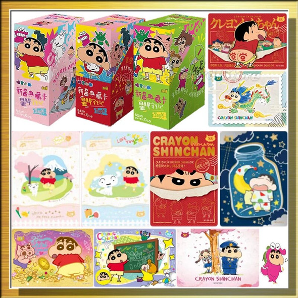 New Crayon Shin-chan Card Anime Peripherals Shin chan Collection Cards Hobby Party Playing Games Children's Birthday Gifts