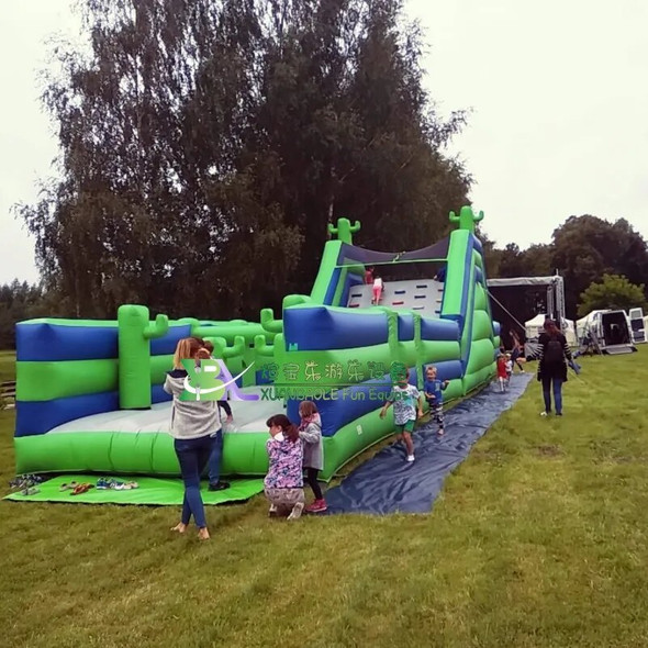 Birthday Party Event Rush Inflatable Obstacle Course Children Adult Bouncy Castle Running Game