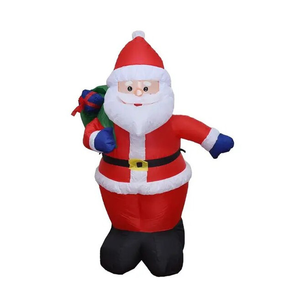 8 FT Christmas LED Lighting Inflatable Santa Claus Outdoor Decoration Courtyard Weatherproof Holiday Party Decorate Fangle