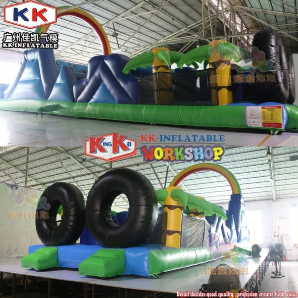 Party Time Dash Inflatable obstacle course for outdoor giant bouncy castle sport game