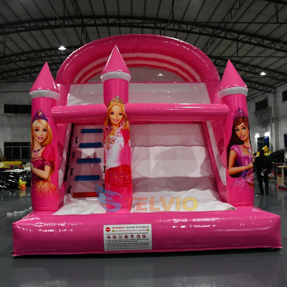Cartoon Commercial Game Children Playground Outdoor Dry Indoor Inflatable Slides For Girl Birthday Party