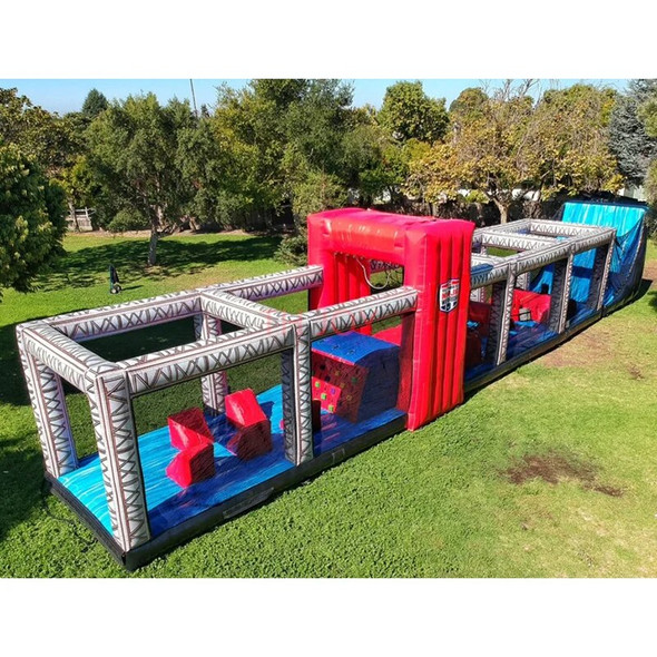 free sea ship to port,60ft 18m long inflatable obstacle course for party events inflatable obstacle course race game