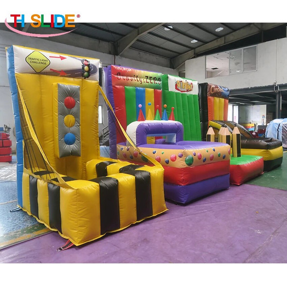 free air ship to door!4 in 1 inflatable carnival sport games,kids outdoor commercial party rental inflatable sport games