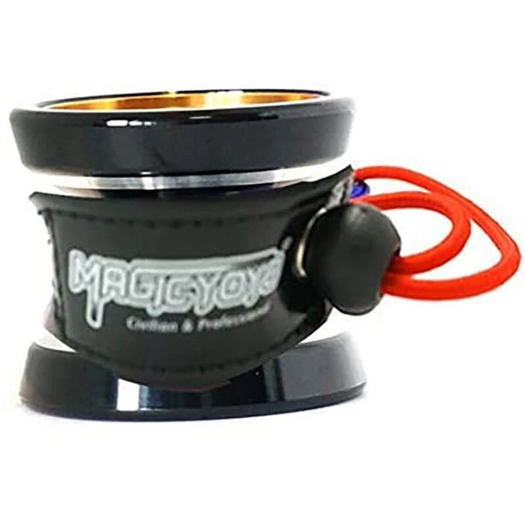 MAGICYOYO Professional Non-Responsive Yoyo M001-B,Alloy Aluminum Yoyo with Metal Ring Intermediate Yoyo+Extra 5 String+Bag