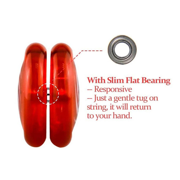 MAGICYOYO Responsive Yoyo D1 GHZ,Professional Looping Yoyos for Kids Beginner with Yoyo Strings+Finger Cot+Yoyo Bag,Red