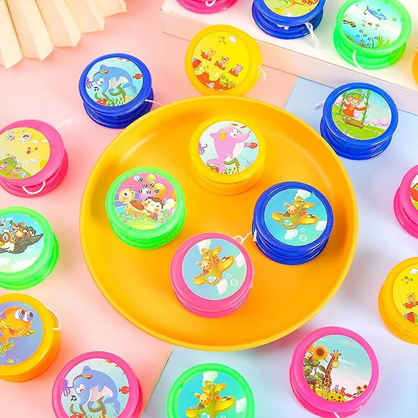 2Pcs Mini YoYo Ball Magic Ball Kids Toy Cartoon Animals String Ball Children's Educational Toy Kid Birthday Party Favors Gift