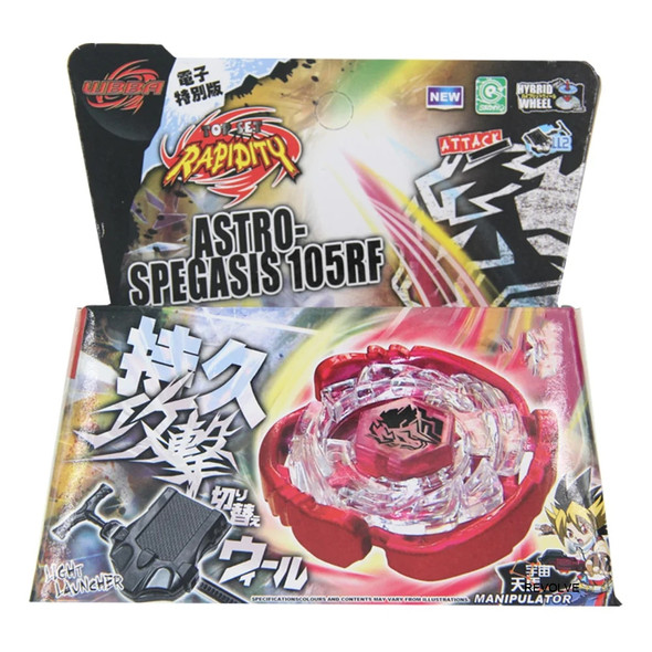 B-X TOUPIE BURST BEYBLADE SPINNING TOP Metal Fusion Astro S Pegasus (Cyber Pegasis) 105RF - STARTER SET WITH LAUNCHER