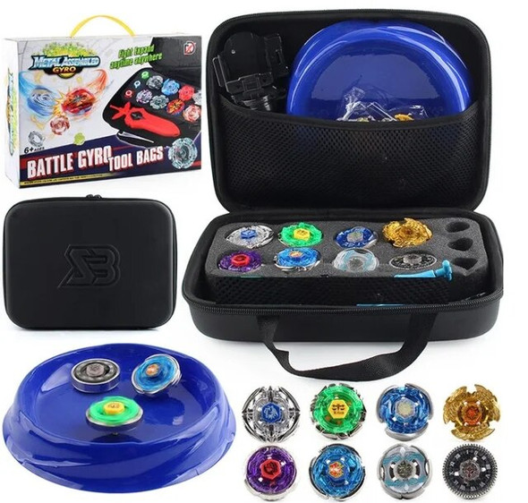 B-X TOUPIE BURST BEYBLADE Spinning Top 1 Set=8 Bay+3 Launcher+1 Stadium +1Bag Baby Gift Toys XD168-31F For Children Gift