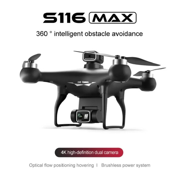 S116 MAX Elf Drone Professional 5G 8K Dual ESC Camera Optical Flow Brushless 360° Obstacle Avoidance WIFI FPV RC Dron Toys