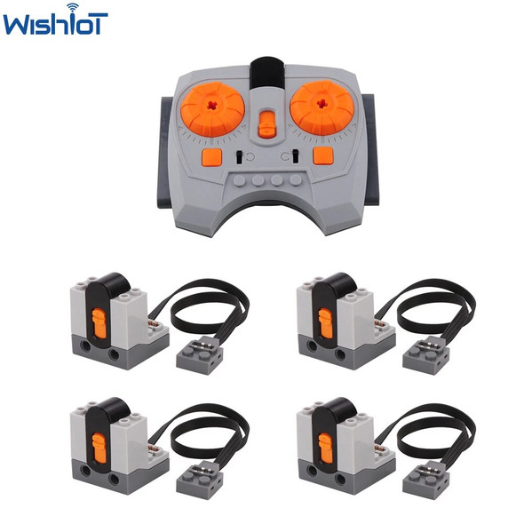5PCS Power Functions Set 8879 IR Speed Adjustable Remote Control 8884 IR Receiver Compatible with legoeds Motor Car Train Toy