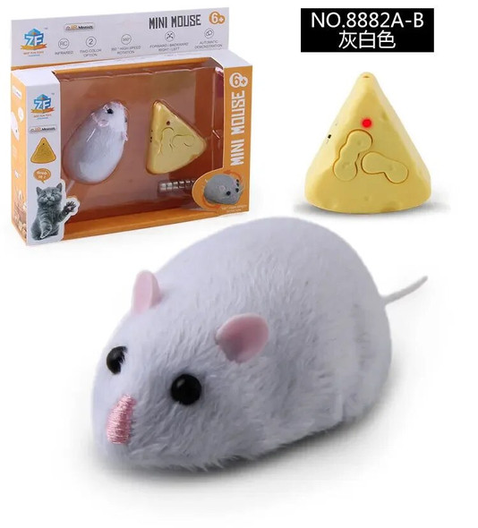 Simulation Infrared Electric Prank Jokes Remote Control Mouse Model Rc Animals Mouse on Radio Control for Cat Toys for Kids 2023