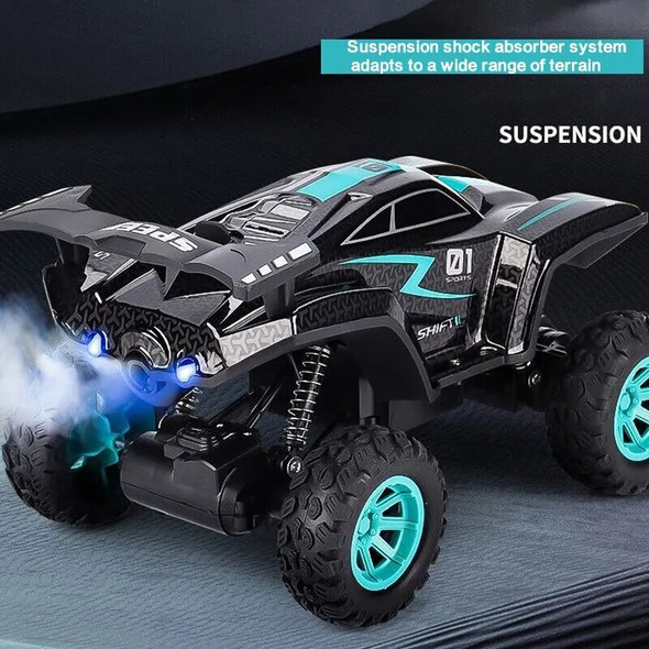 4WD Rock Crawler Electric Spray RC Car Smoke Exaust Remote Control Toys For Boys Machine On Radio Control 4x4 Drive