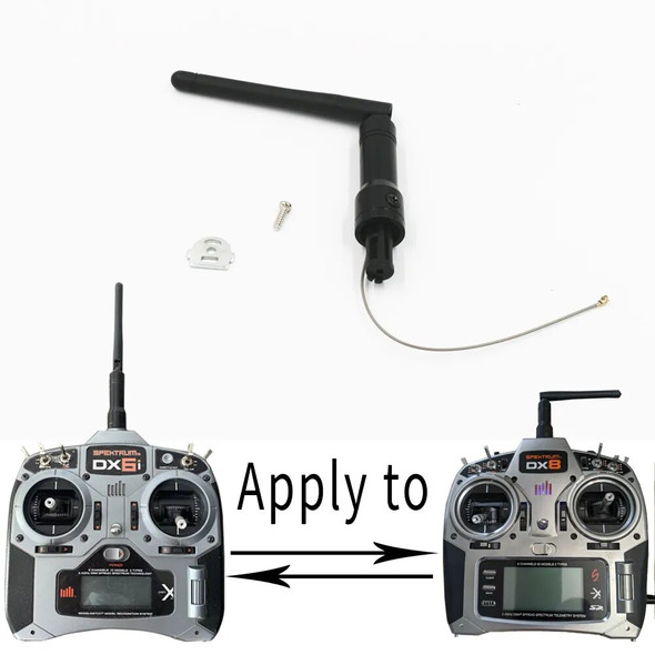 Radio Antenna With IPEX Port Plug for Spektrum DX6i DX7 DX8 Aerial for ORX T-SIX JR Transmitter DSX7 DSX9 DSX12 Black and White