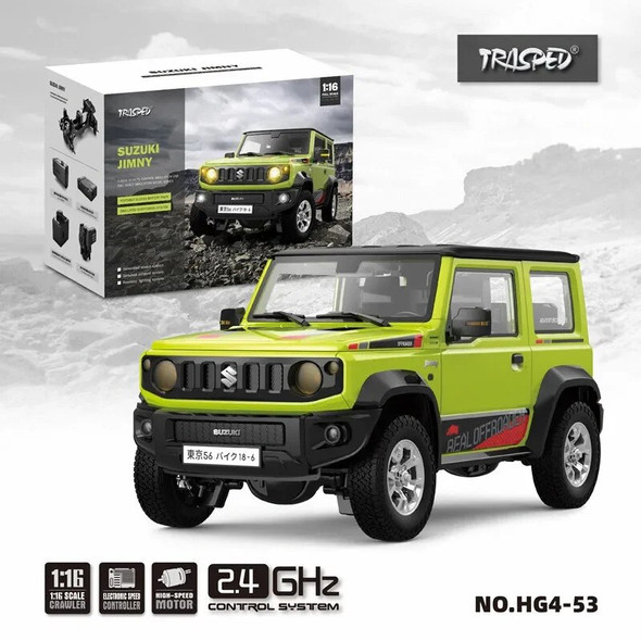 1/16 JIMNY RC Car Rock Crawler LED Light Simulated Sound Off-Road Climbing Truck RTR Full Proportional Models toys for boys