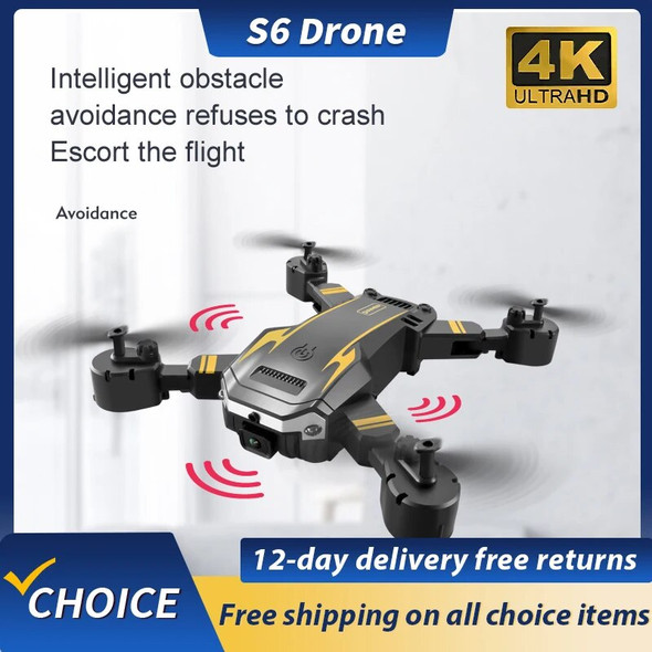 S6 Drone Professinal Obstacle Avoidance WIFI 8K HD Dual Cameras Aerial Photography RC FPV Foldable Toys Helicopter 2.4G