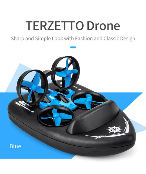 Upgraded H36 JJRC H36F Terzetto 1/20 2.4G 3 In 1 RC Vehicle Flying Drone Land Driving Boat Quadcopter Model Toy