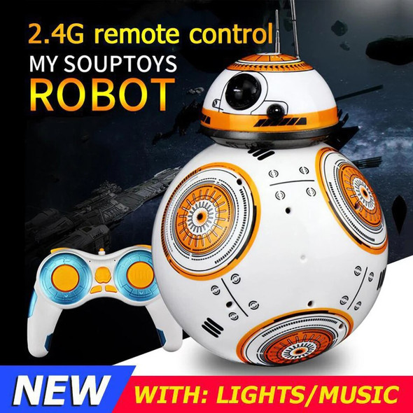2.4G RC Robot Remote Control With Sound Action Figure Upgrade Intelligent BB8 Ball Droid Robot BB-8 Model Toys For Children