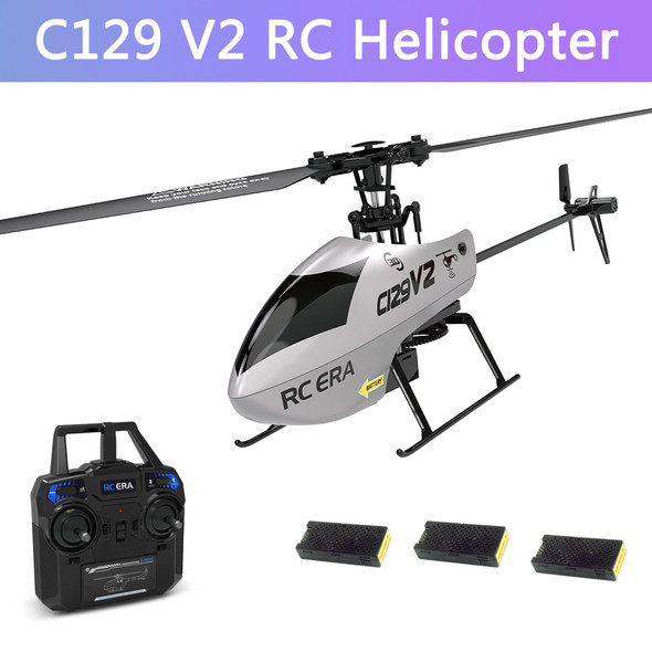 C129 V2 RC Helicopter 6 Channel Remote Controller Helicopter Charging Toy Drone Model UAV Outdoor Aircraft RC Toy